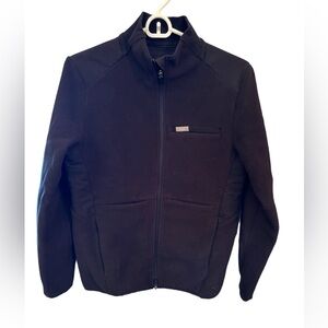 FIGS Women`s black on-shift fleece jacket, black, size S, excellent condition!